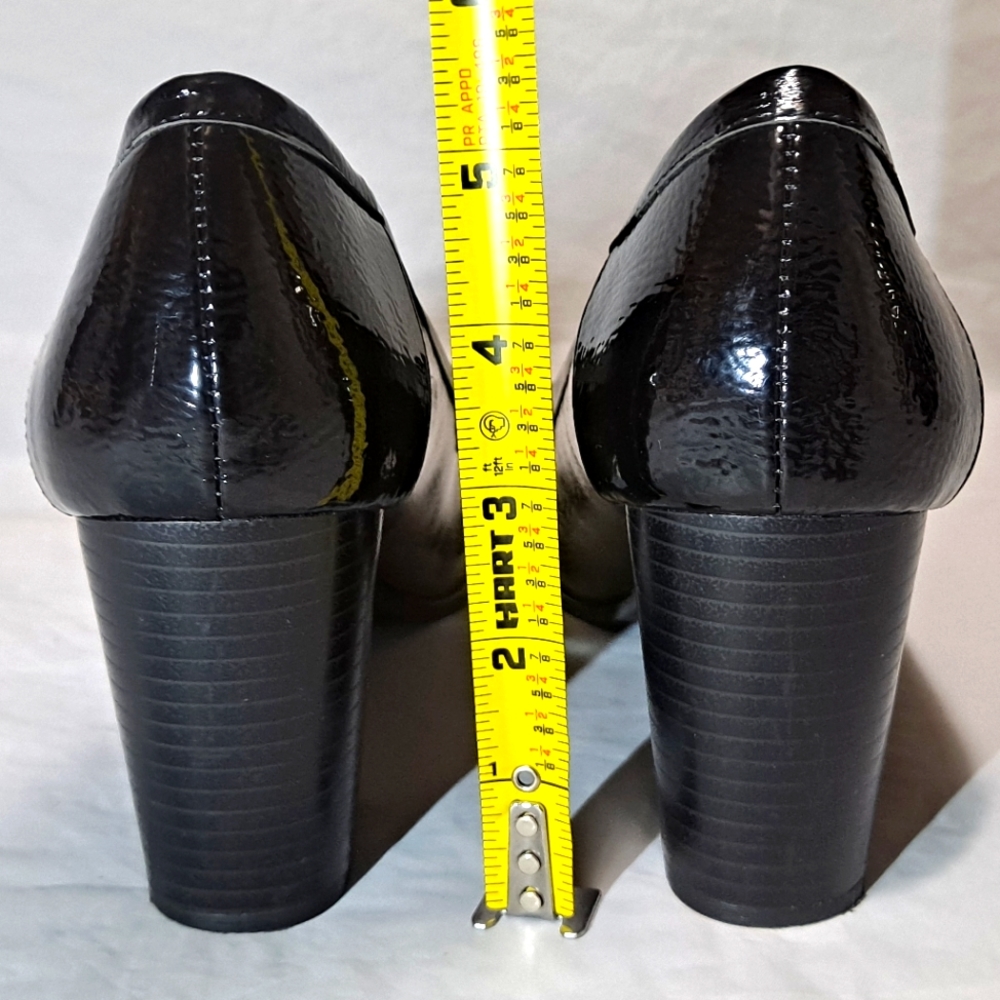 Jones New York Cypress Heeled Penny Loafers Women's 8.5M Black Patent 3" Heels - Picture 10 of 14